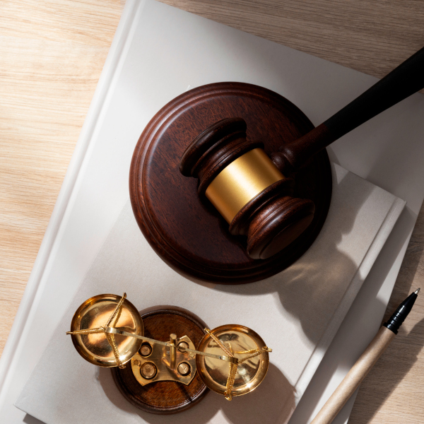 books and magnifying glass